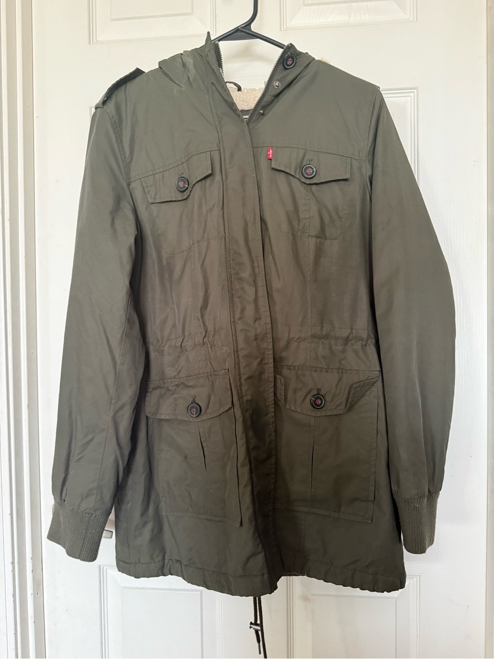 Levi's Olive Green Hooded Field Coat